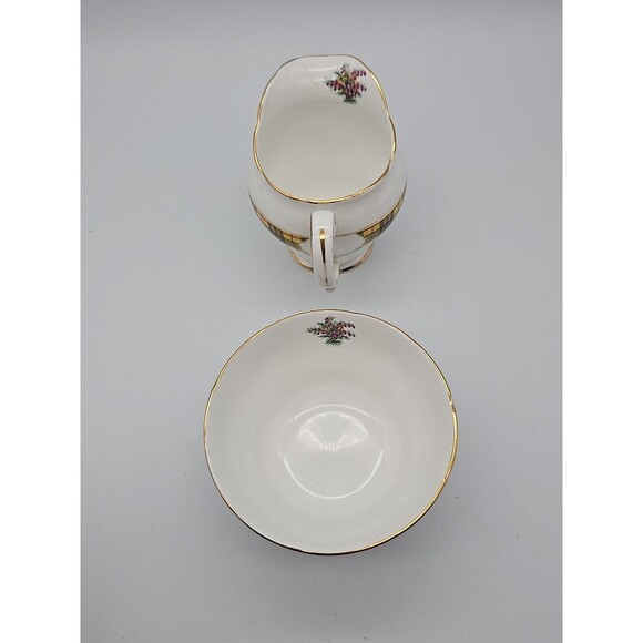 Royal Standard Bonnie Scotland Clan Macleod Creamer & Open Sugar Bowl Set - Picture 9 of 10